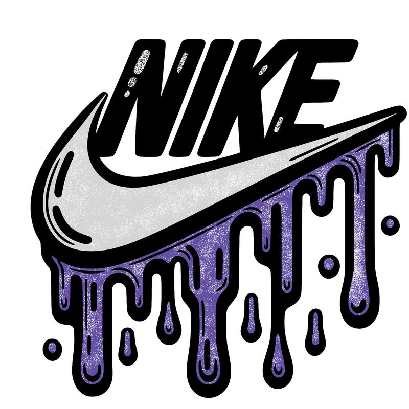 dripping nike logo