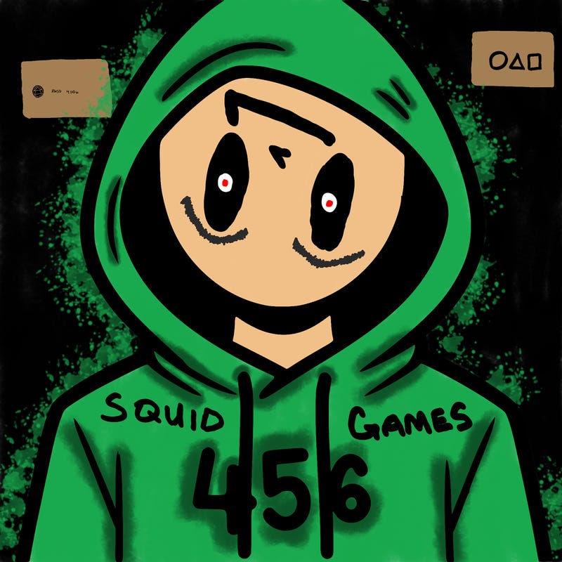 a person with non face waering a hoodie with a 456 symbol