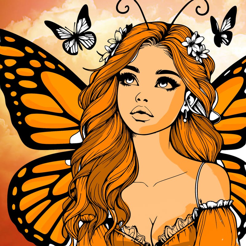 butterfly fairy realistic girl