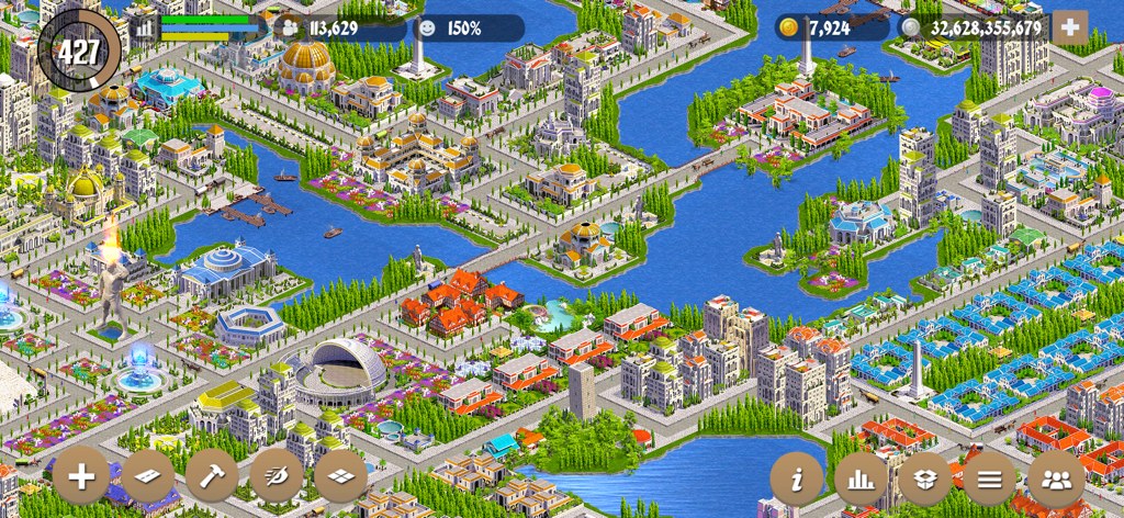 Designer City: Empire Edition - Sprawling ancient city with canals and historical buildings in Designer City Empire Edition