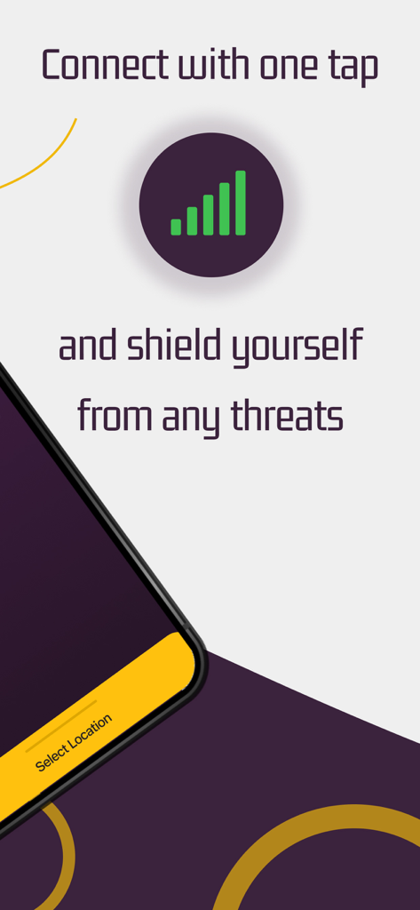 PantherVPN – Fast Secure VPN - Interface de l'application PantherVPN montrant une fonction de connexion en un clic pour protéger les utilisateurs contre les menaces numériques.