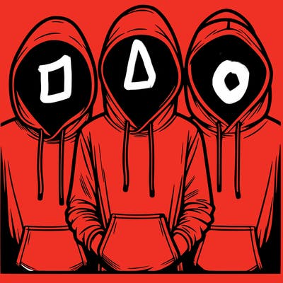 3 faceless people in  hoodies