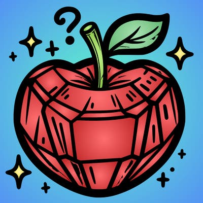 very shiny crystal apple