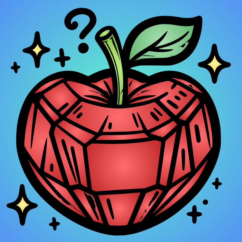 very shiny crystal apple