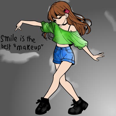 realistic girl danceing