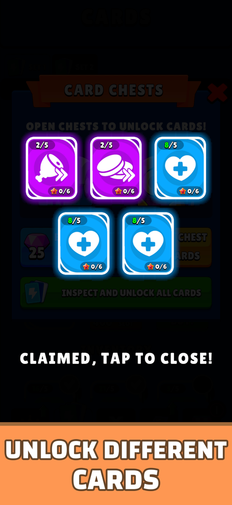 Idle Castle Tower Defense TD - Unlocking different special power-up cards from chests in Idle Castle Tower Defense