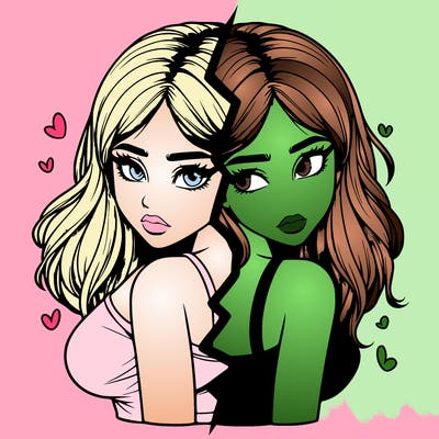 realistic girl split