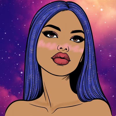 realistic woman with full lips