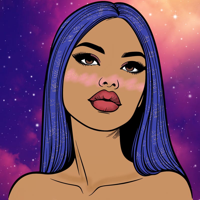 realistic woman with full lips