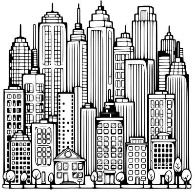 a city with skyscrapers