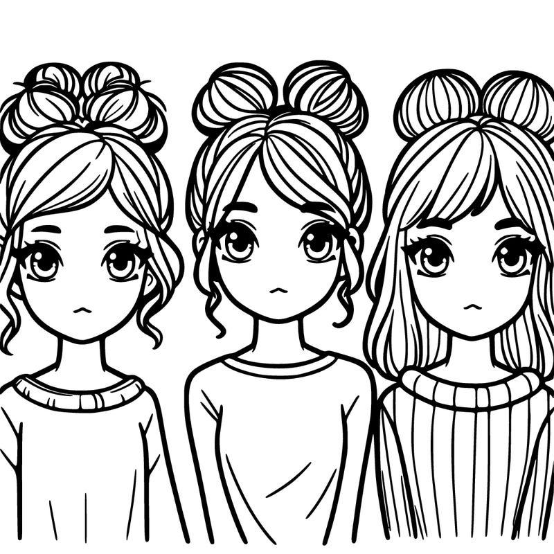 girls with buns