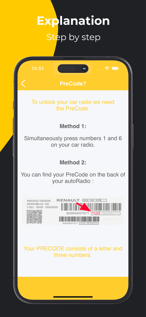 Step by step instructions to find a Renault car radio precode