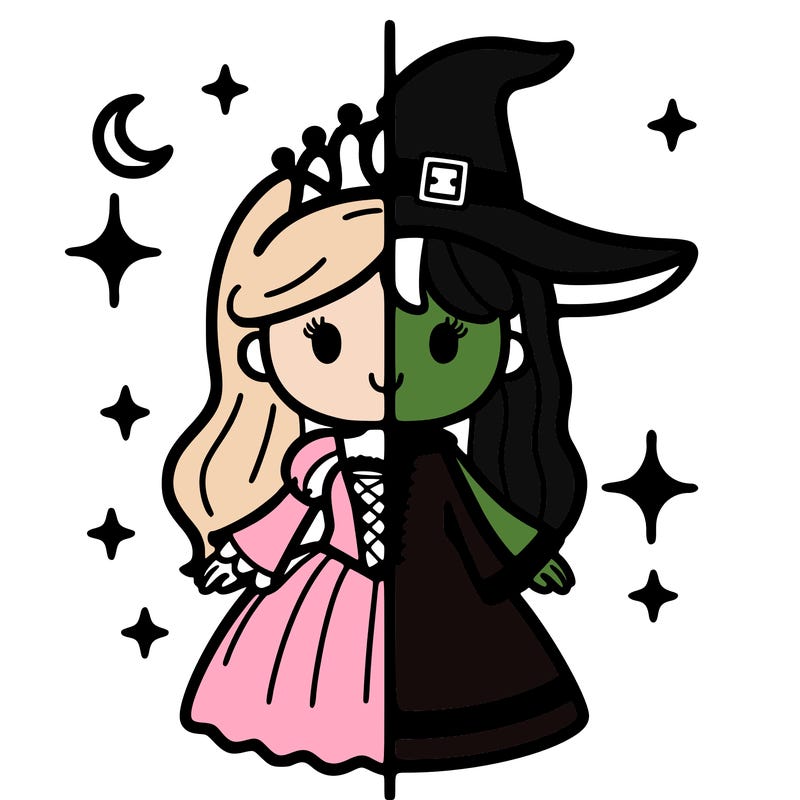 split princess and witch