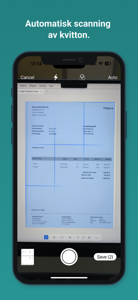 Smartphone scanning a home maintenance receipt in the House:ID app