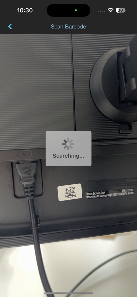 ServiceChannel - ServiceChannel mobile app interface scanning a QR code on a facility asset