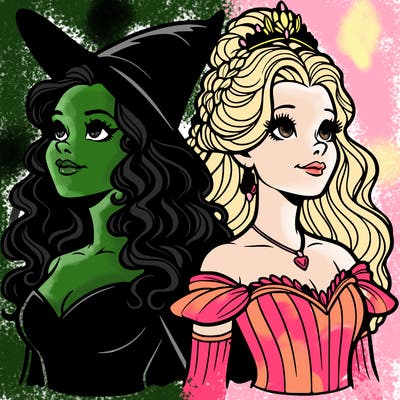'elphaba and glinda (realistic)