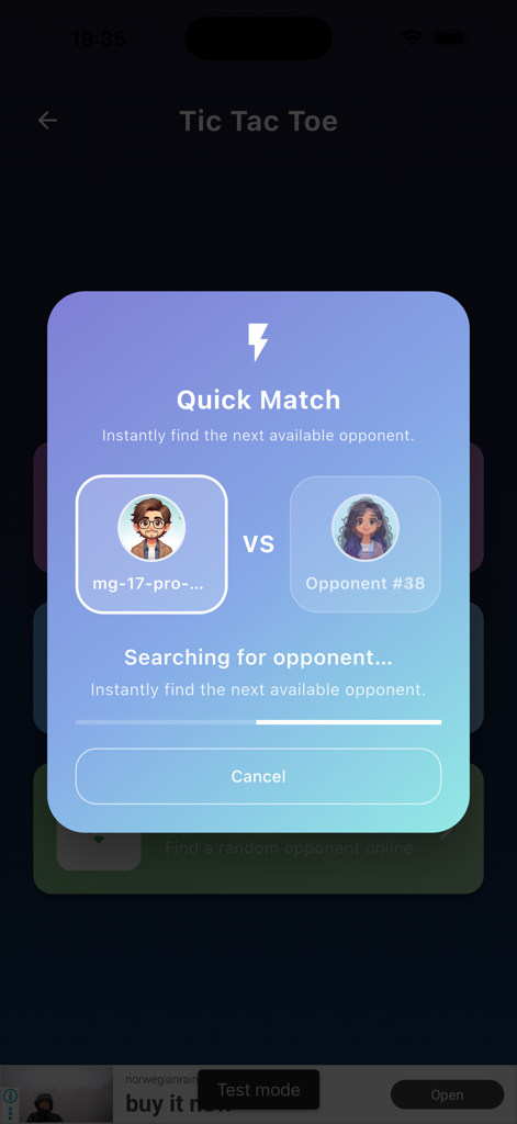 Multi Game Hub - Online multiplayer quick match search for Tic Tac Toe in Multi Game Hub
