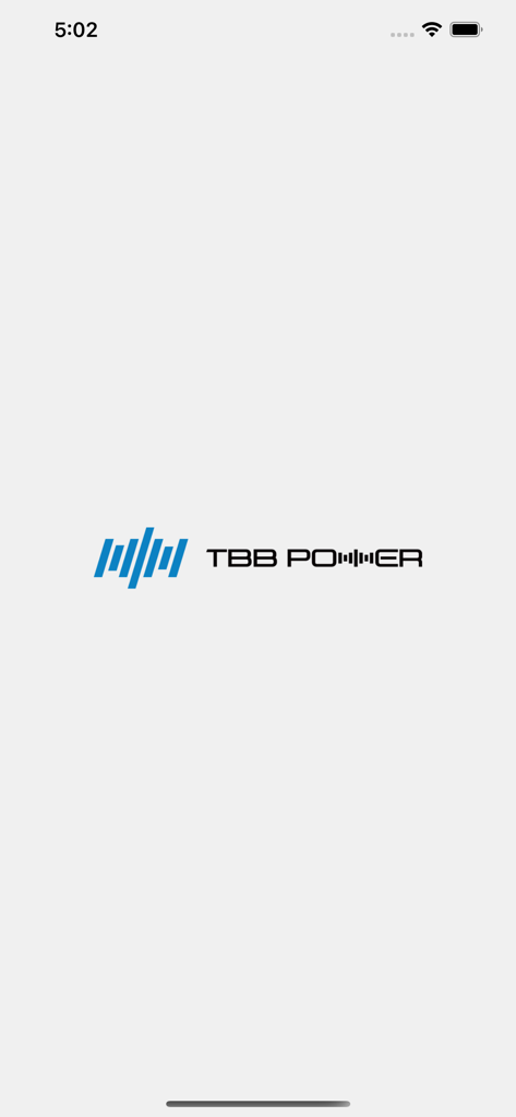 TBB Nova - TBB Power 로고가 표시된 TBB Nova 앱 스플래시 화면
