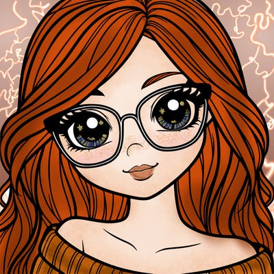 girl with beautiful eyes, hair, and glasses