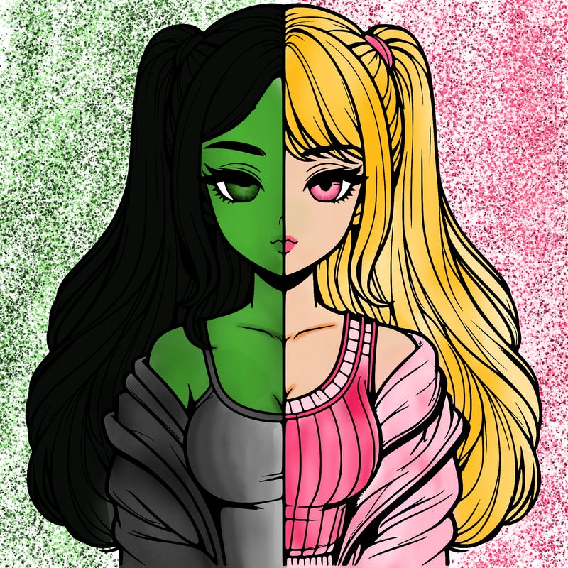 realistic girl split