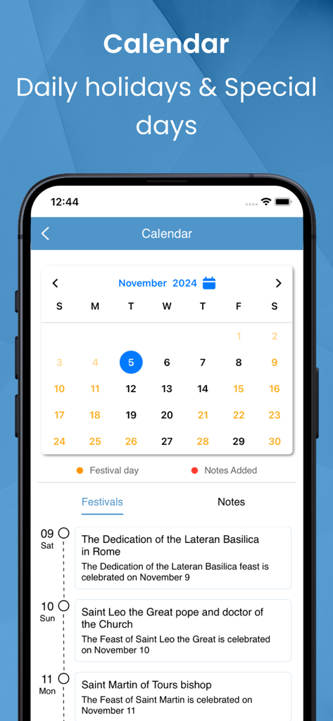 La Santa Biblia. Spanish Bible - Daily religious holidays and festivals calendar in the Spanish Bible app