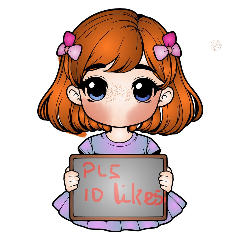 realistic cute girl with a sighn