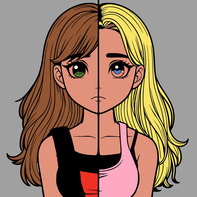 realistic girl split