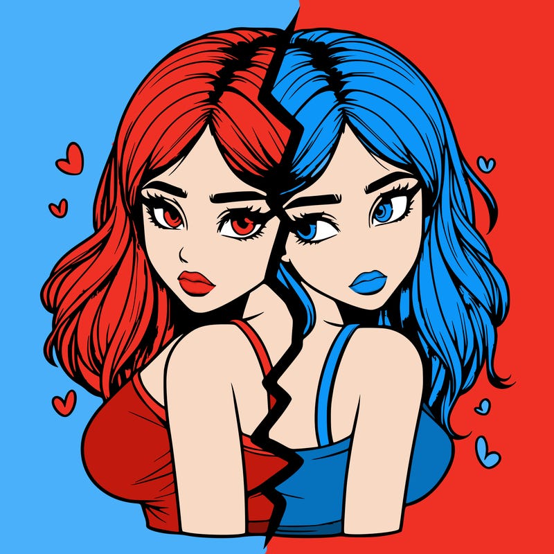 realistic girl split