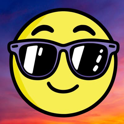 emoji with sunglasses