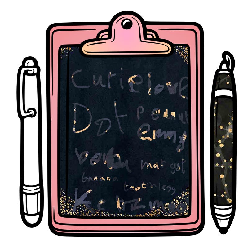 blank clip board with pen