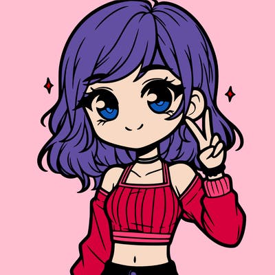 cute girl with crop top