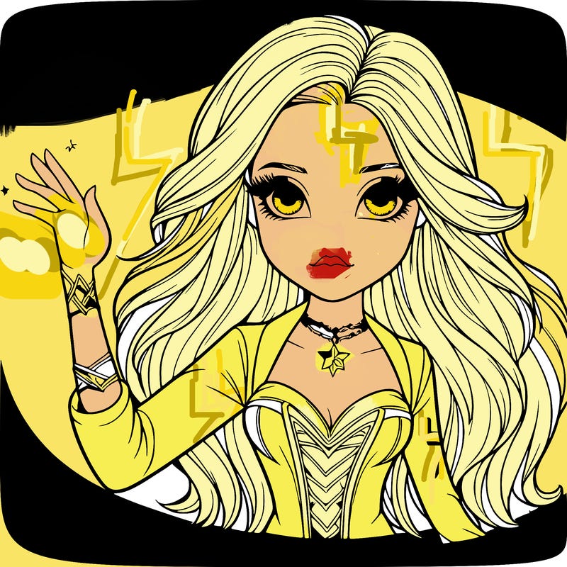 a realistic girl that has magical powers