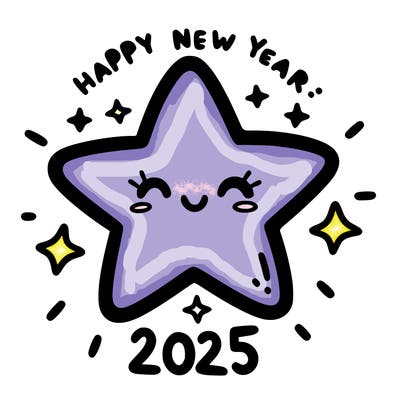 happy new year 2025 star wish