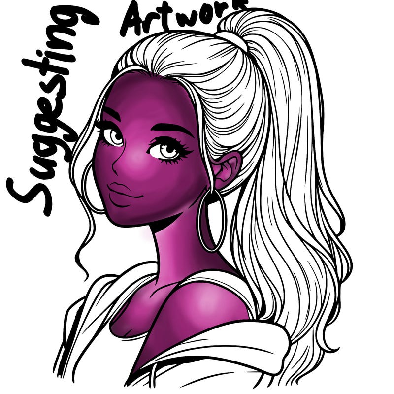 realistic girl with a high ponytail