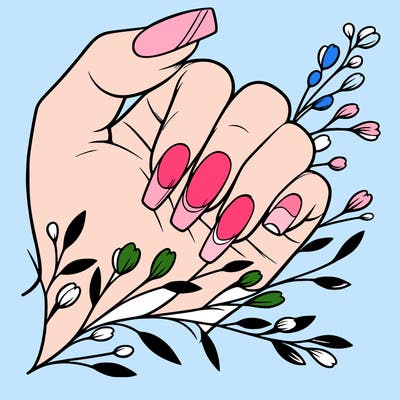 nails with french tip