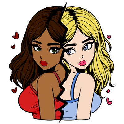 realistic girl split