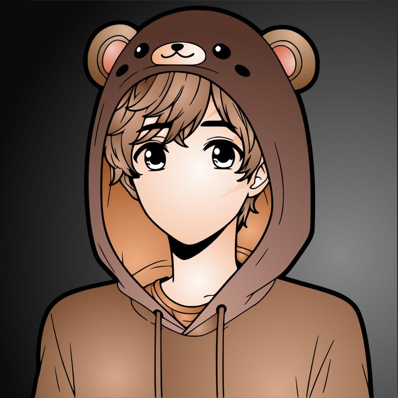 a 17 year old boy in a cute animal hoodie