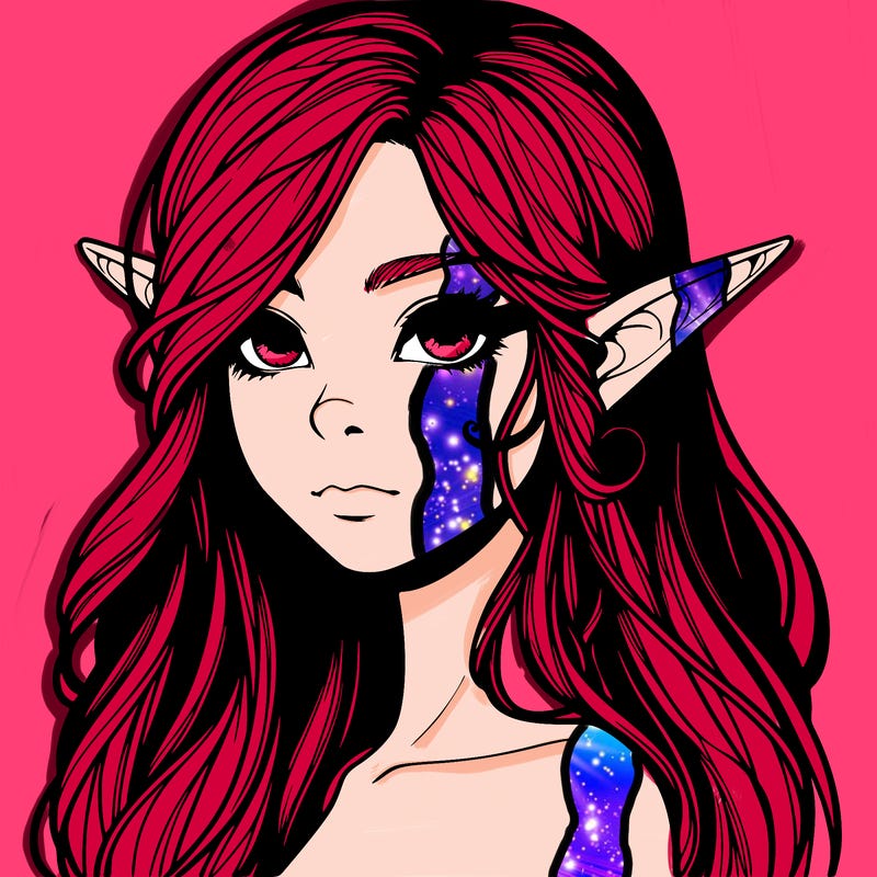 elf girl realistic dark fantasy