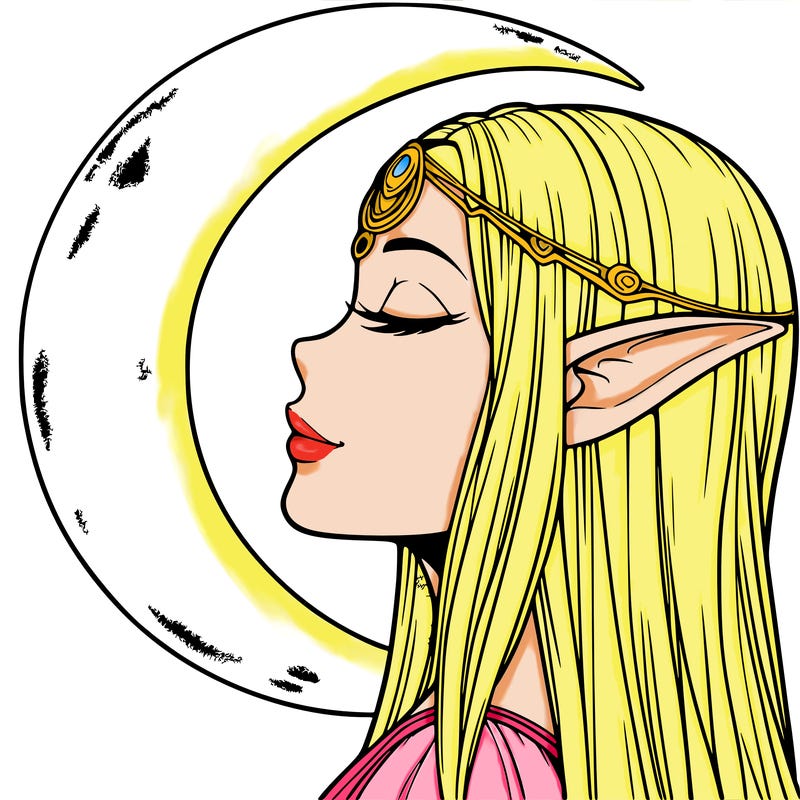 a realistic moon elf