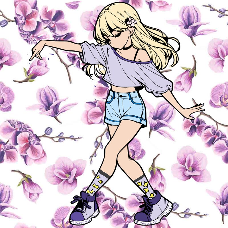 realistic girl danceing