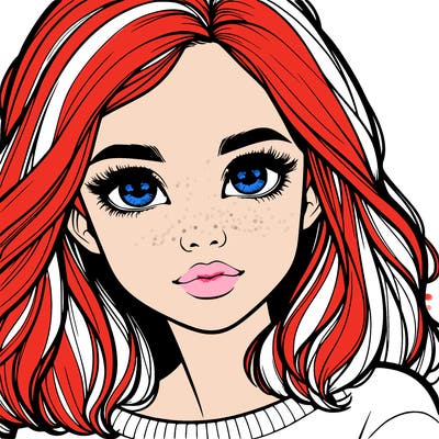 realistic girl whith cute eyes