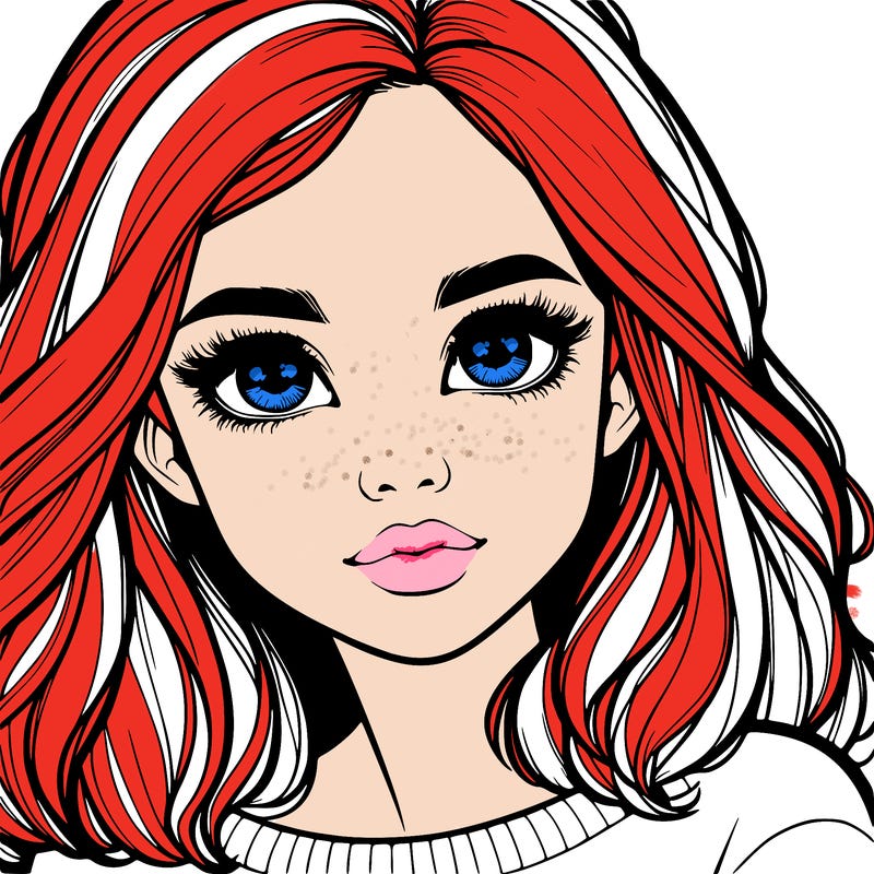 realistic girl whith cute eyes