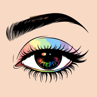 eye closed realistic