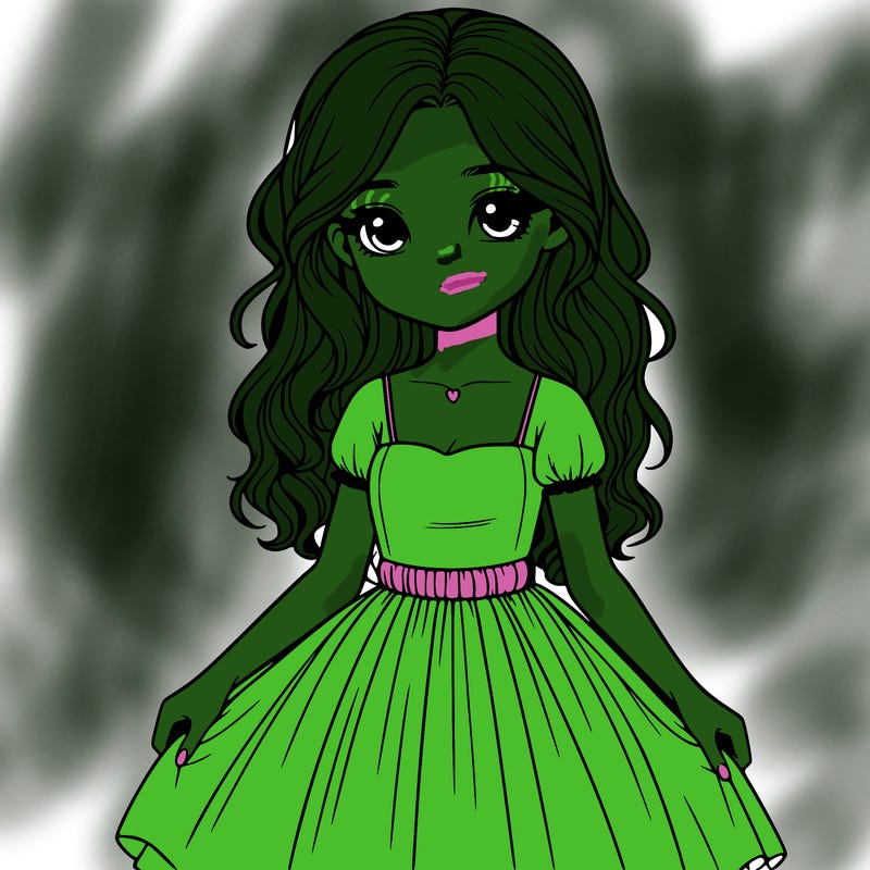 realistic girl with a dress