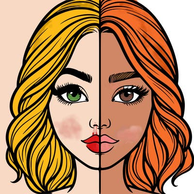 realistic girl split half