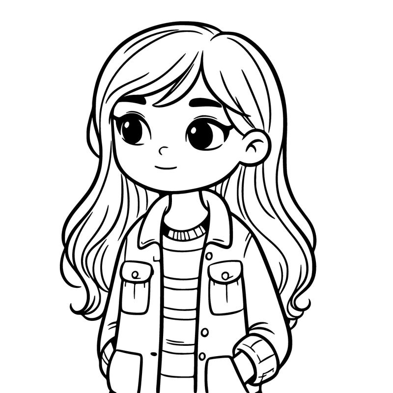 girl in clothes looking forward