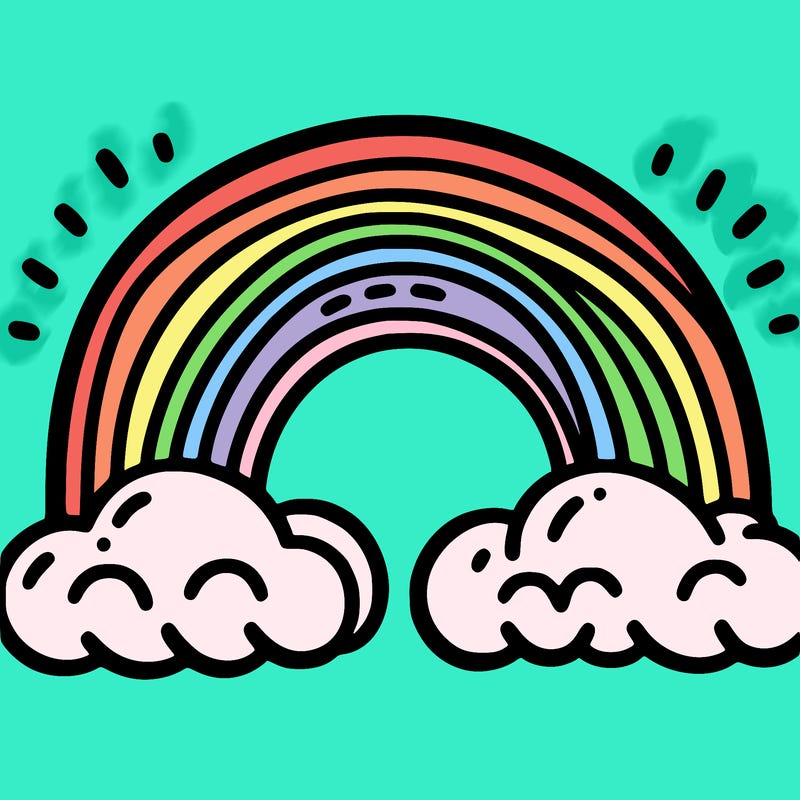 a very simple and bold big rainbow