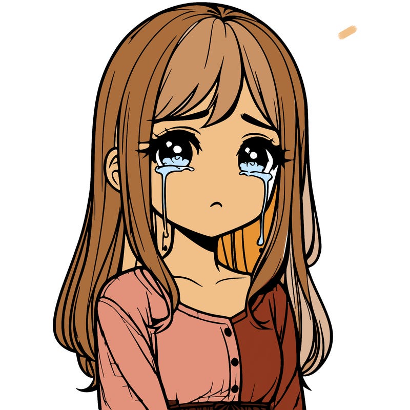 realistic girl crying