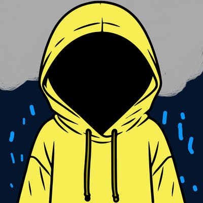 faceless girl in hoodie