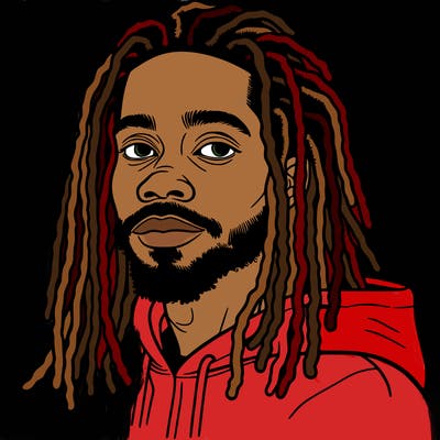 man with dreads